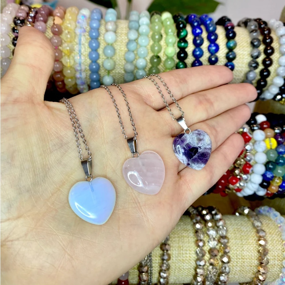 Crystal Heart Necklaces